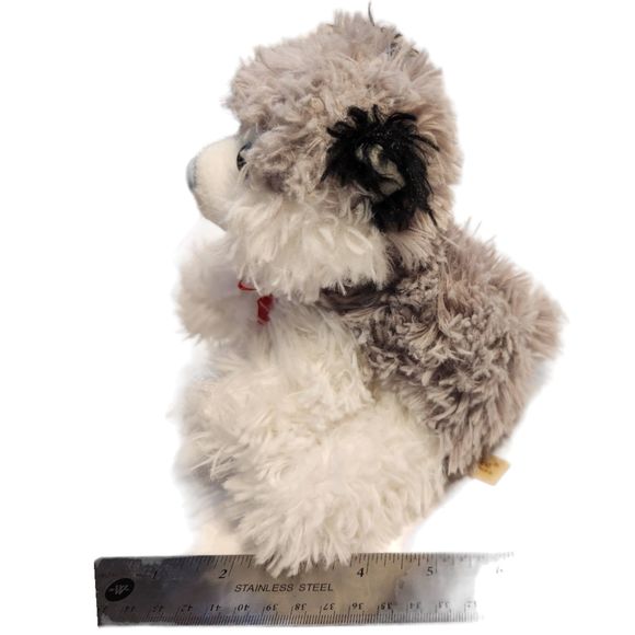 Dan Dee Husky Dog Stuffed Animal Plush with Red Ribbon with White Hearts 7" - Picture 7 of 9